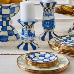 MacKenzie-Childs Dinnerware & Flatware<Sterling Check Salad/Dessert Plate