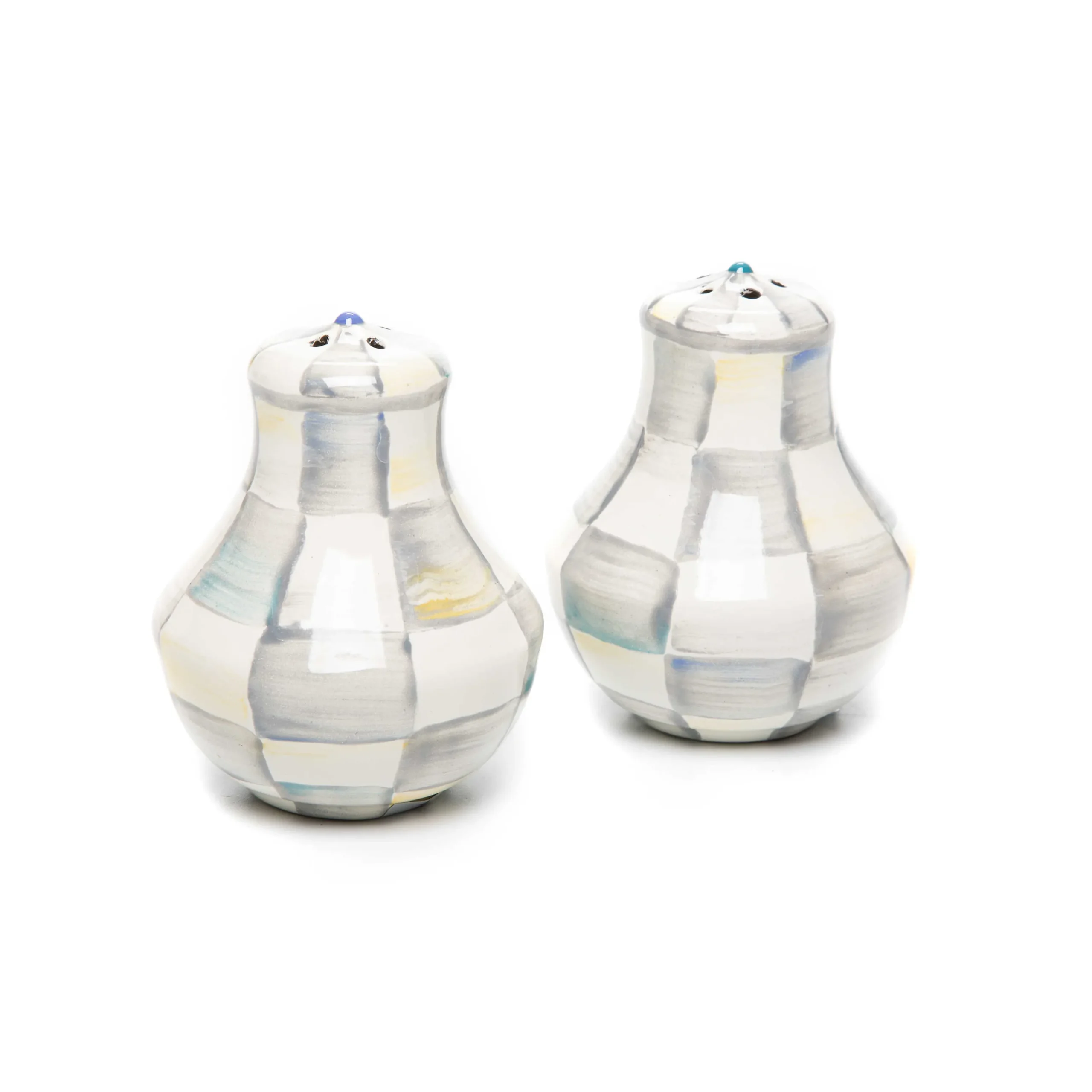 MacKenzie-Childs Table Accessories|Serveware<Sterling Check Salt  Pepper Shakers