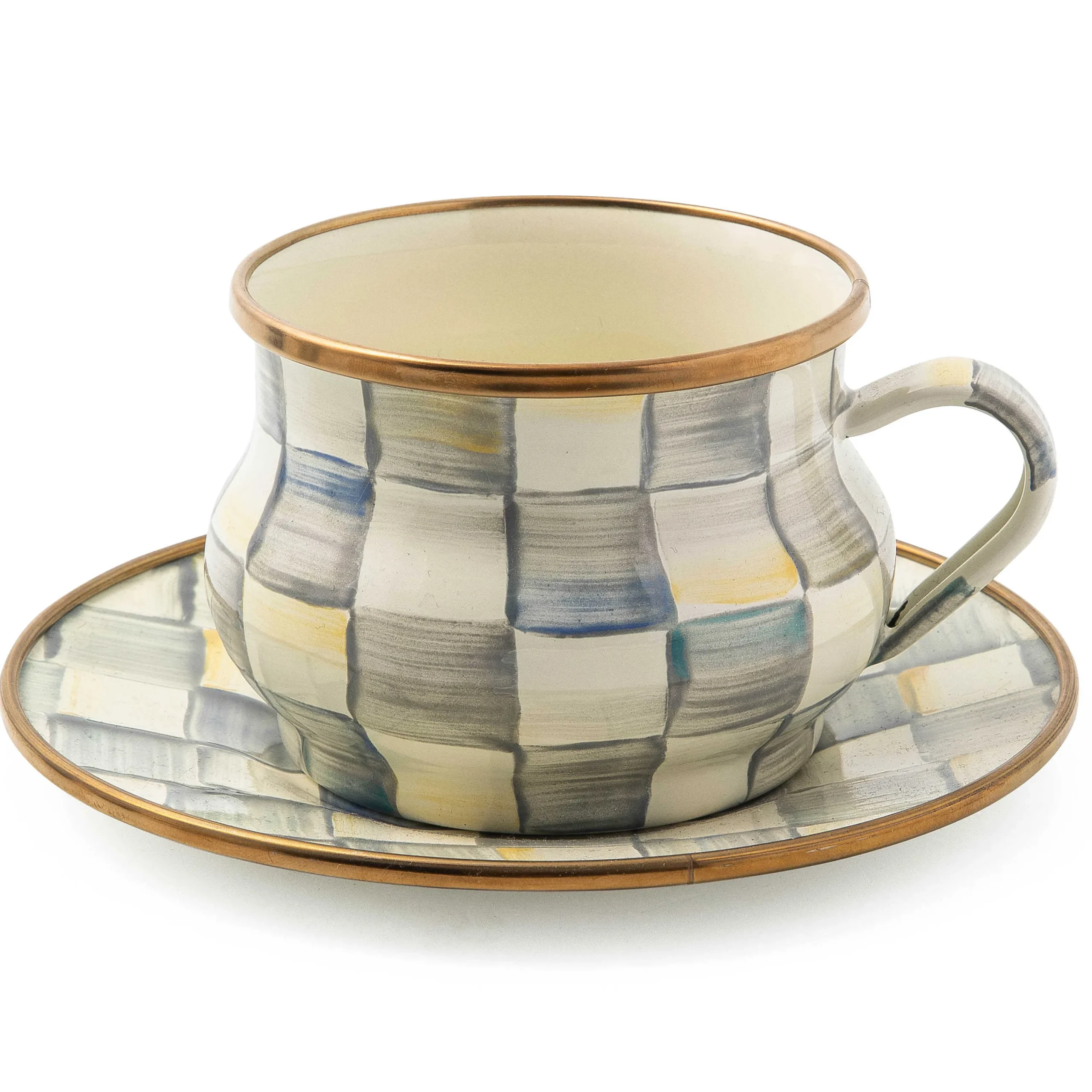 MacKenzie-Childs The Coffee Shop|Dinnerware & Flatware<Sterling Check Saucer