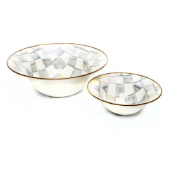 MacKenzie-Childs Serveware<Sterling Check Serving Bowl