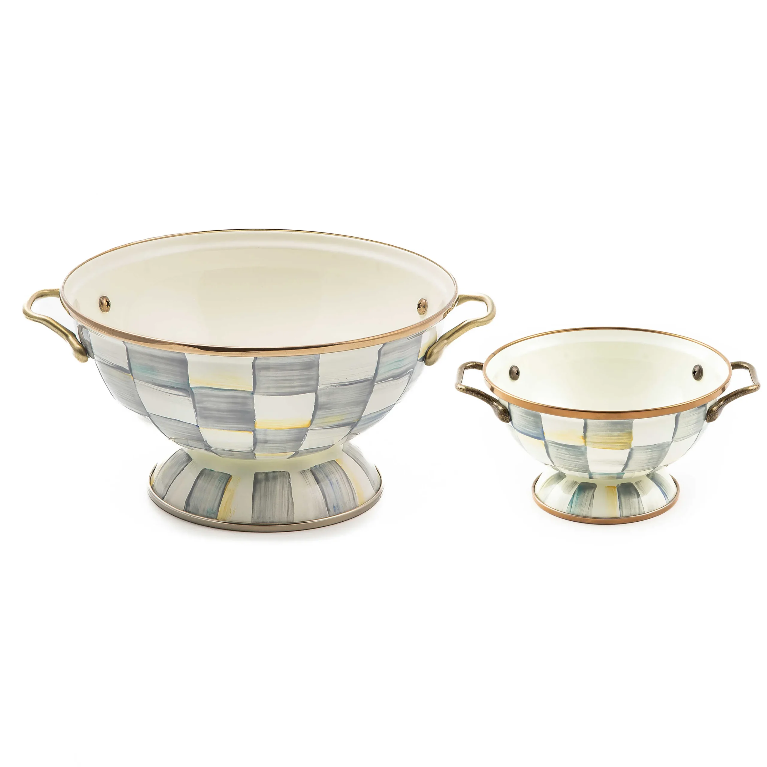 MacKenzie-Childs Kitchen & Dining Sets|Serveware<Sterling Check Simply Almost Everything Bowls, Set of 2