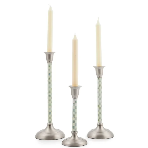 MacKenzie-Childs Candles & Fragrances|Table Accessories<Sterling Check Small Candlestick
