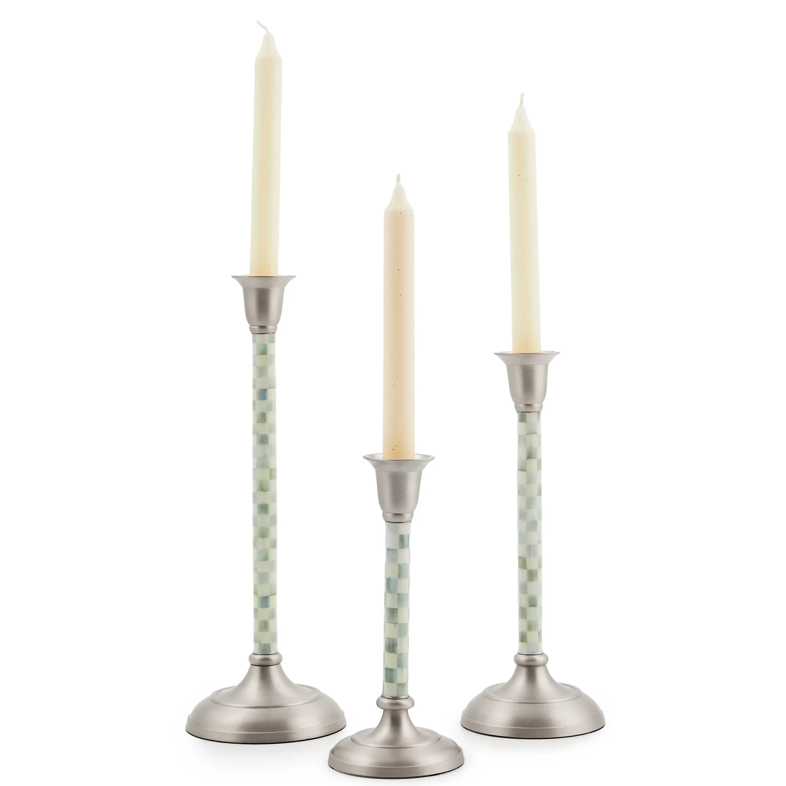 MacKenzie-Childs Candles & Fragrances|Table Accessories<Sterling Check Small Candlestick
