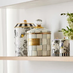 MacKenzie-Childs Room Accents|Kitchen Storage & Organization<Sterling Check Small Canister