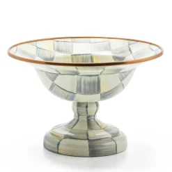 MacKenzie-Childs Serveware<Sterling Check Small Compote