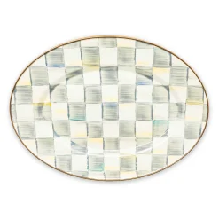 MacKenzie-Childs Bar Entertaining|Serveware<Sterling Check Small Oval Platter