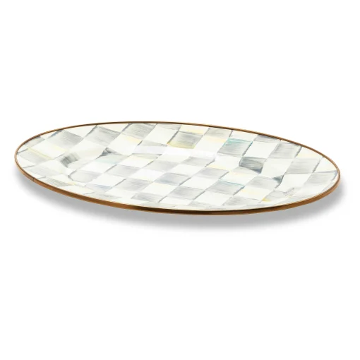 MacKenzie-Childs Bar Entertaining|Serveware<Sterling Check Small Oval Platter