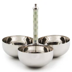 MacKenzie-Childs Fall Entertaining|Serveware<Sterling Check Supper Club Trio
