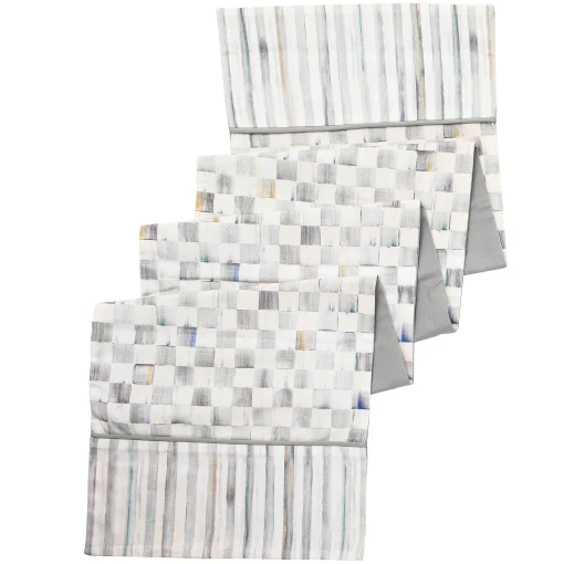 MacKenzie-Childs Kitchen & Table Linens<Sterling Check Table Runner