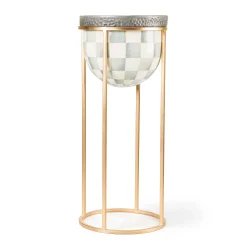 MacKenzie-Childs Outdoor|Room Accents<Sterling Check Tall Plant Stand