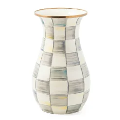 MacKenzie-Childs Greenery & Florals|Room Accents<Sterling Check Tall Vase