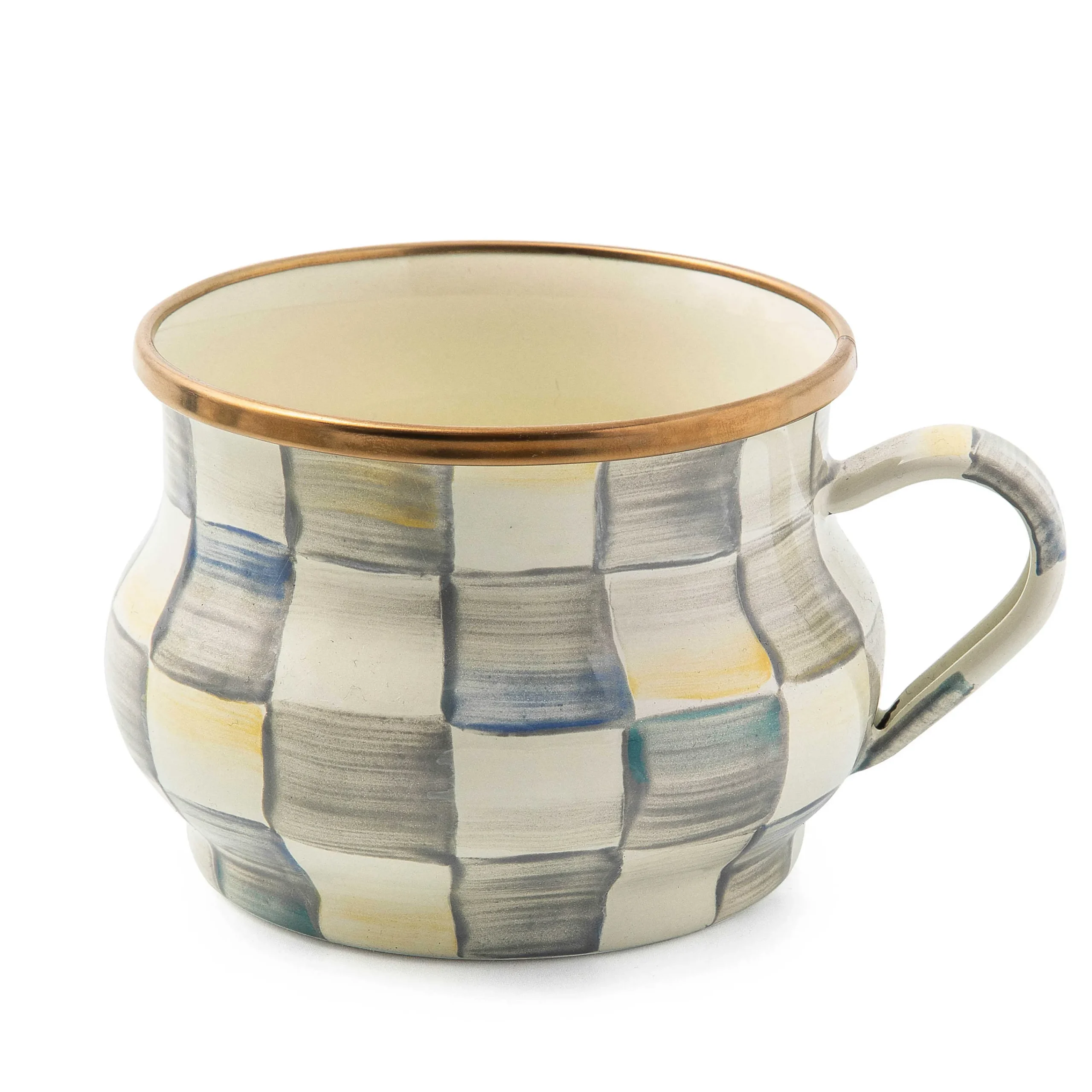 MacKenzie-Childs The Coffee Shop|Drinkware<Sterling Check Teacup