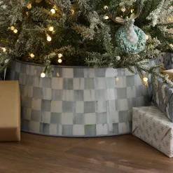 MacKenzie-Childs Holiday|Room Accents<Sterling Check Tree Collar