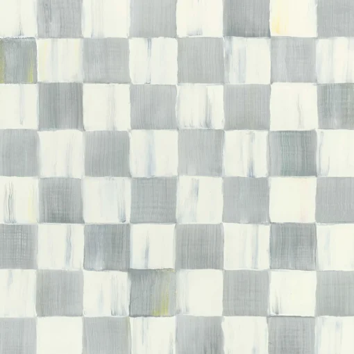 MacKenzie-Childs Finishing Touches<Sterling Check Wallpaper