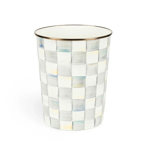 MacKenzie-Childs Bath & Bath Accessories|Room Accents<Sterling Check Waste Bin