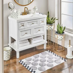 MacKenzie-Childs Bath & Bath Accessories|Room Accents<Sterling Check Waste Bin
