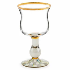 MacKenzie-Childs Fall Entertaining|Drinkware<Sterling Check Wine Glass