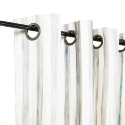 MacKenzie-Childs Room Accents<Sterling Stripe Grommet Top Curtain Panel