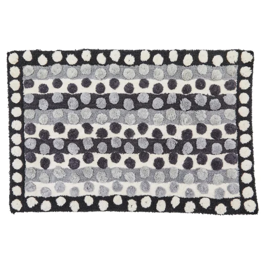 MacKenzie-Childs Bath & Bath Accessories|Rugs<Stripe  Dot Grey Bath Rug
