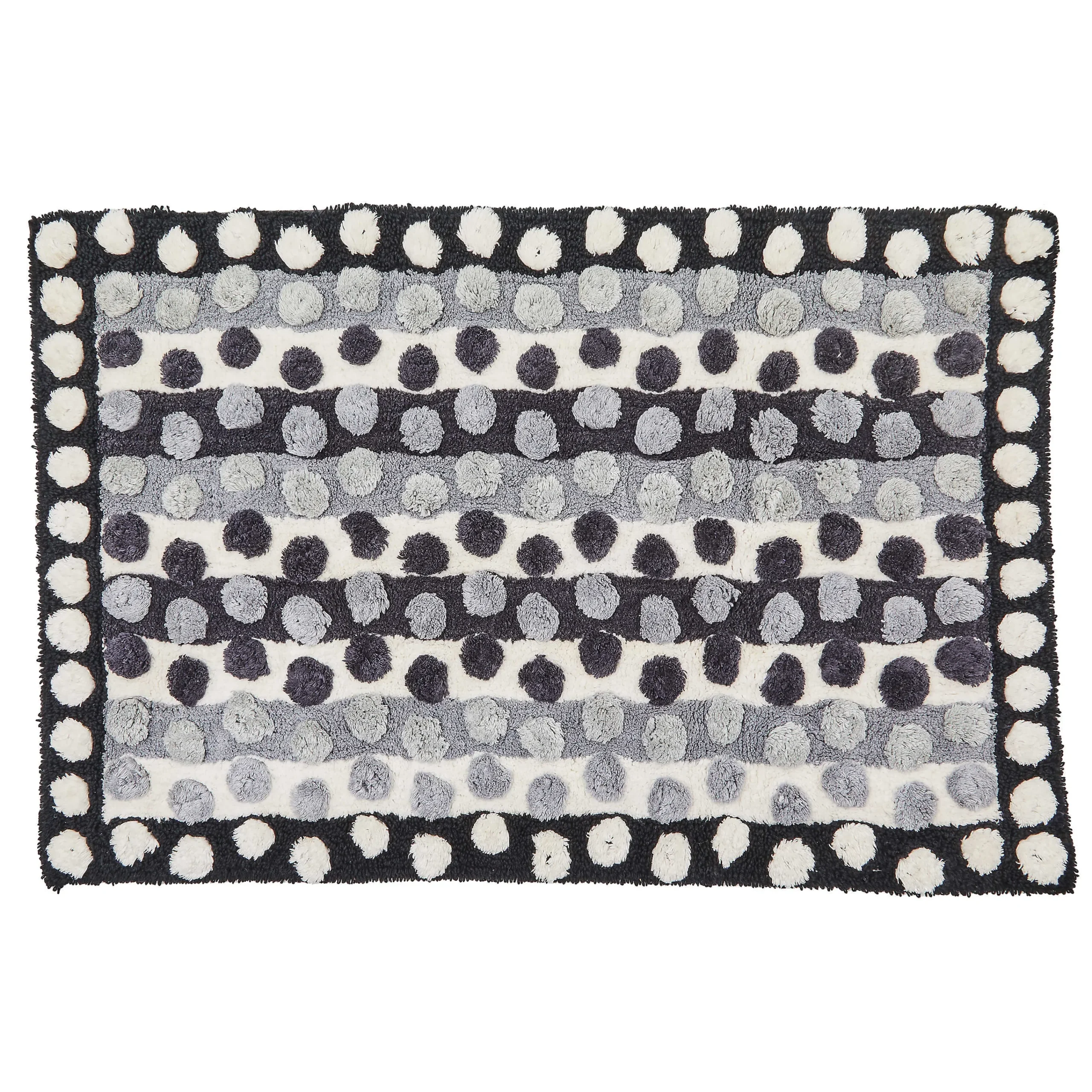 MacKenzie-Childs Bath & Bath Accessories|Rugs<Stripe  Dot Grey Bath Rug