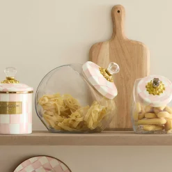 MacKenzie-Childs Spring|Kitchen Storage & Organization<Sweets Jar with Rosy Check Enamel Lid