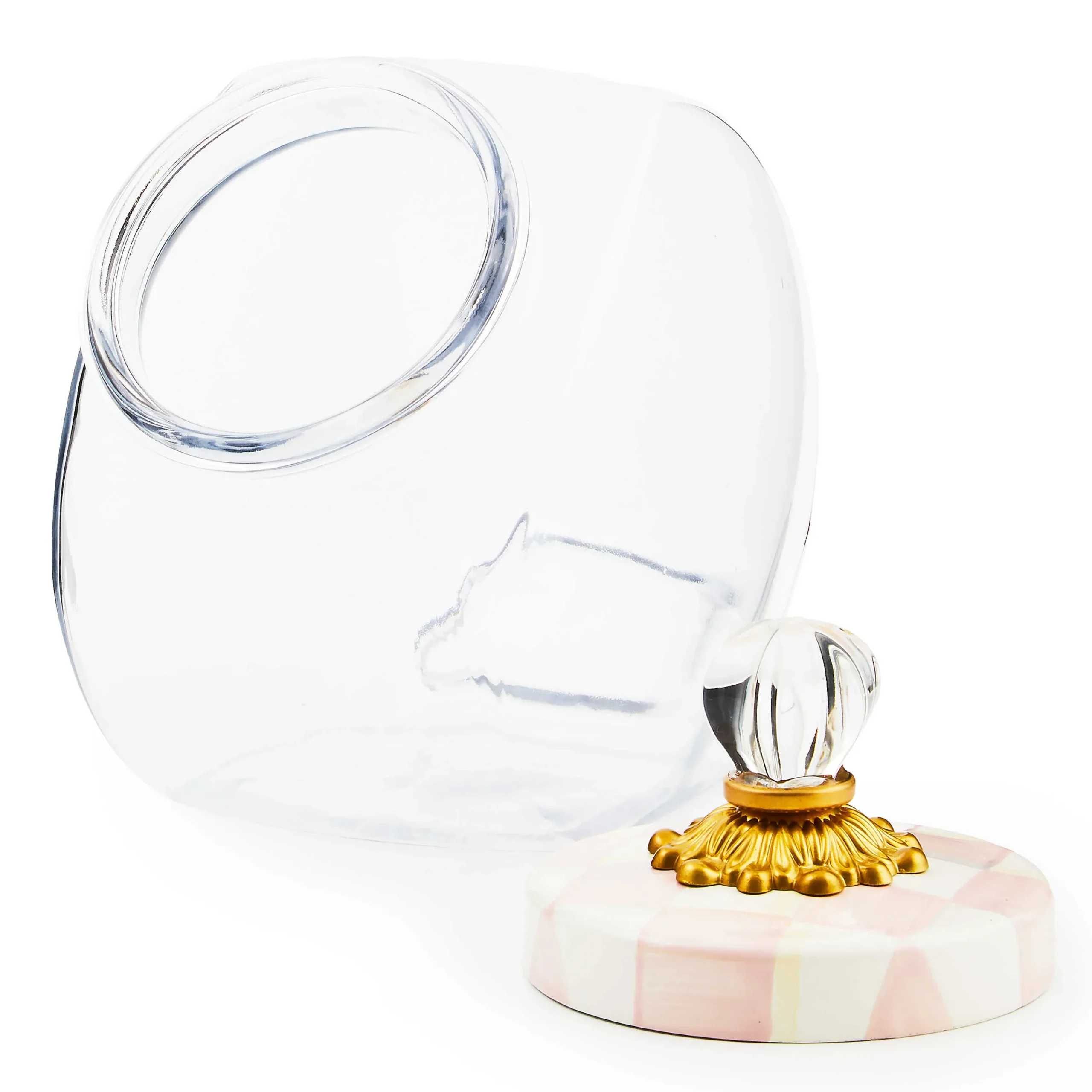 MacKenzie-Childs Spring|Kitchen Storage & Organization<Sweets Jar with Rosy Check Enamel Lid