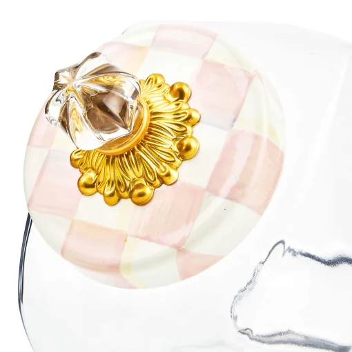 MacKenzie-Childs Spring|Kitchen Storage & Organization<Sweets Jar with Rosy Check Enamel Lid