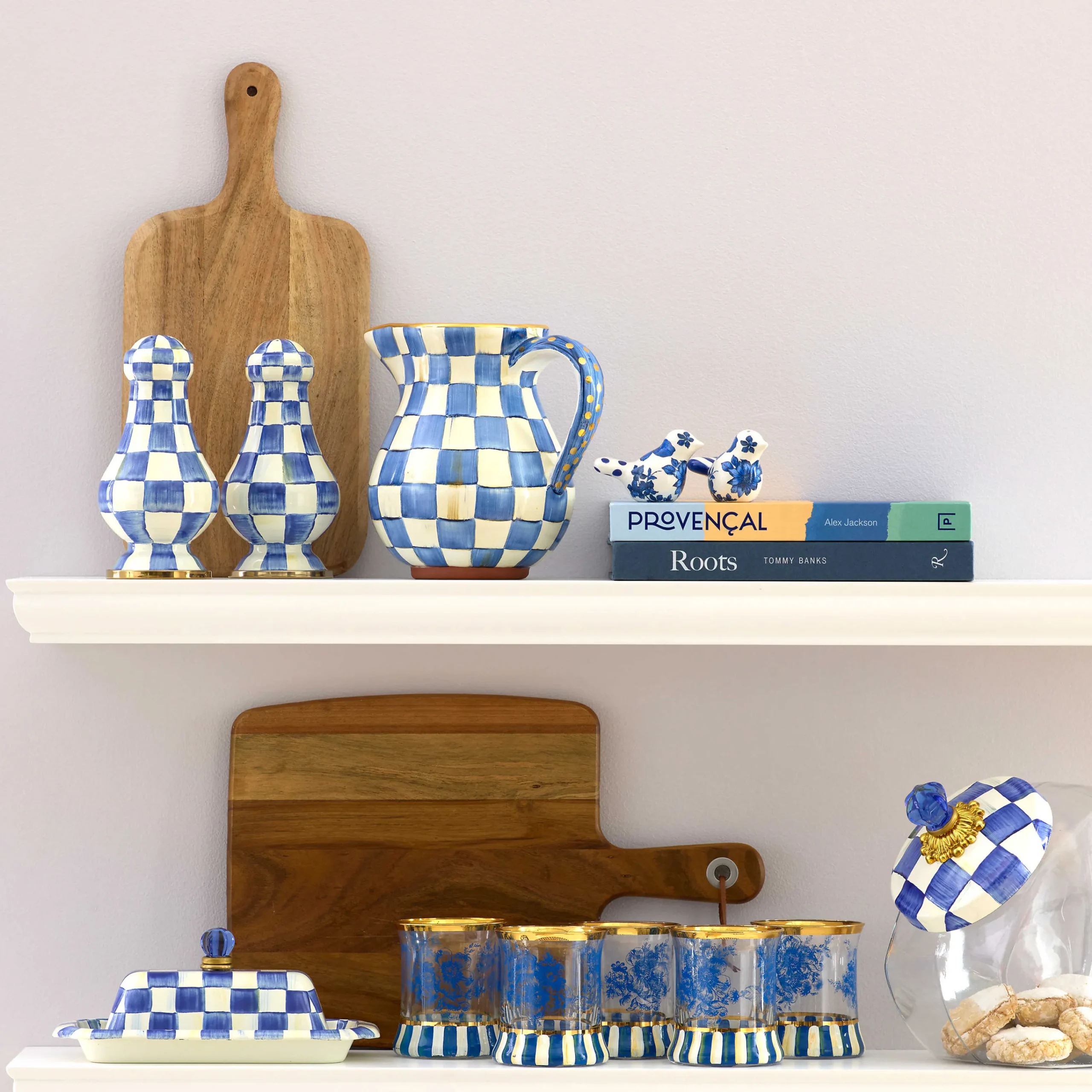 MacKenzie-Childs Kitchen Storage & Organization<Sweets Jar with Royal Check Lid