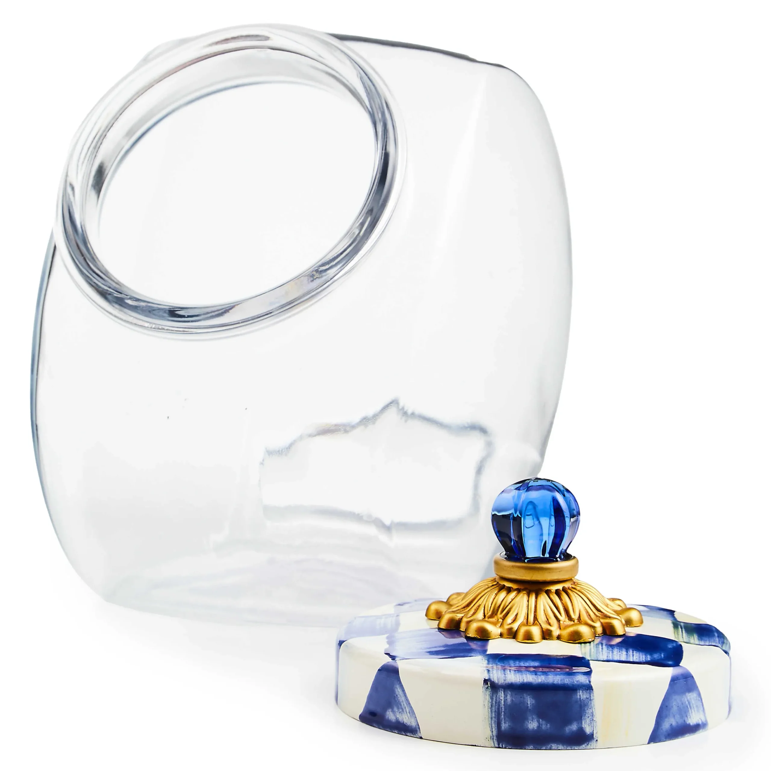 MacKenzie-Childs Kitchen Storage & Organization<Sweets Jar with Royal Check Lid