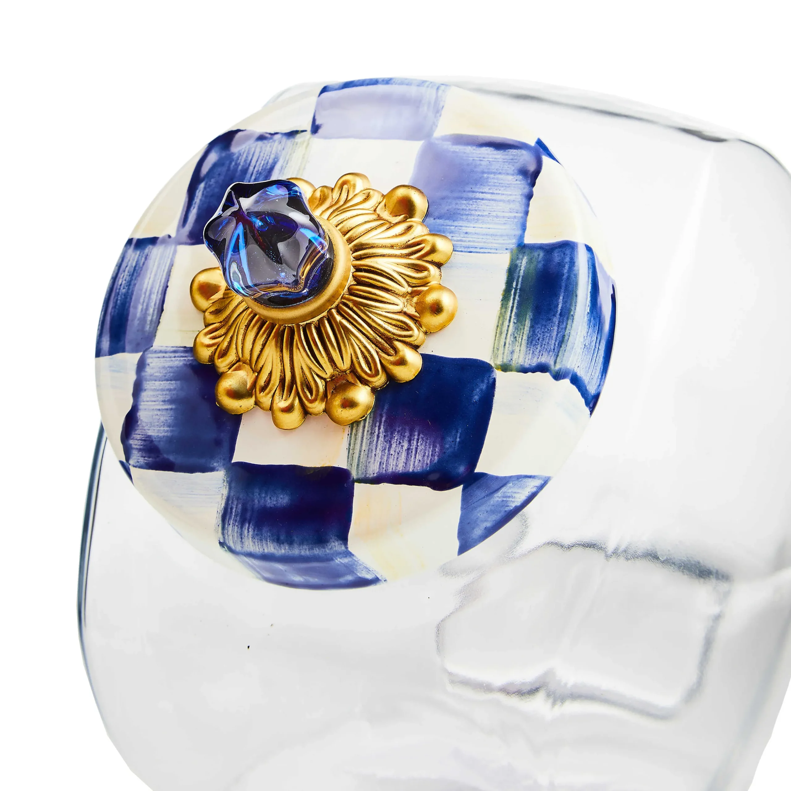 MacKenzie-Childs Kitchen Storage & Organization<Sweets Jar with Royal Check Lid