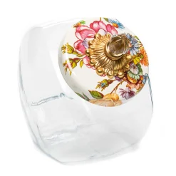 MacKenzie-Childs Kitchen Storage & Organization<Sweets Jar with White Flower Market Lid