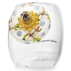 MacKenzie-Childs Kitchen Storage & Organization<Sweets Jar with Wildflowers Blue Lid