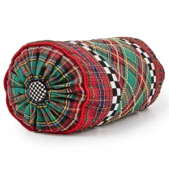 MacKenzie-Childs Pillows, Throws, & Cushions<Tartan Beaded Bolster Pillow