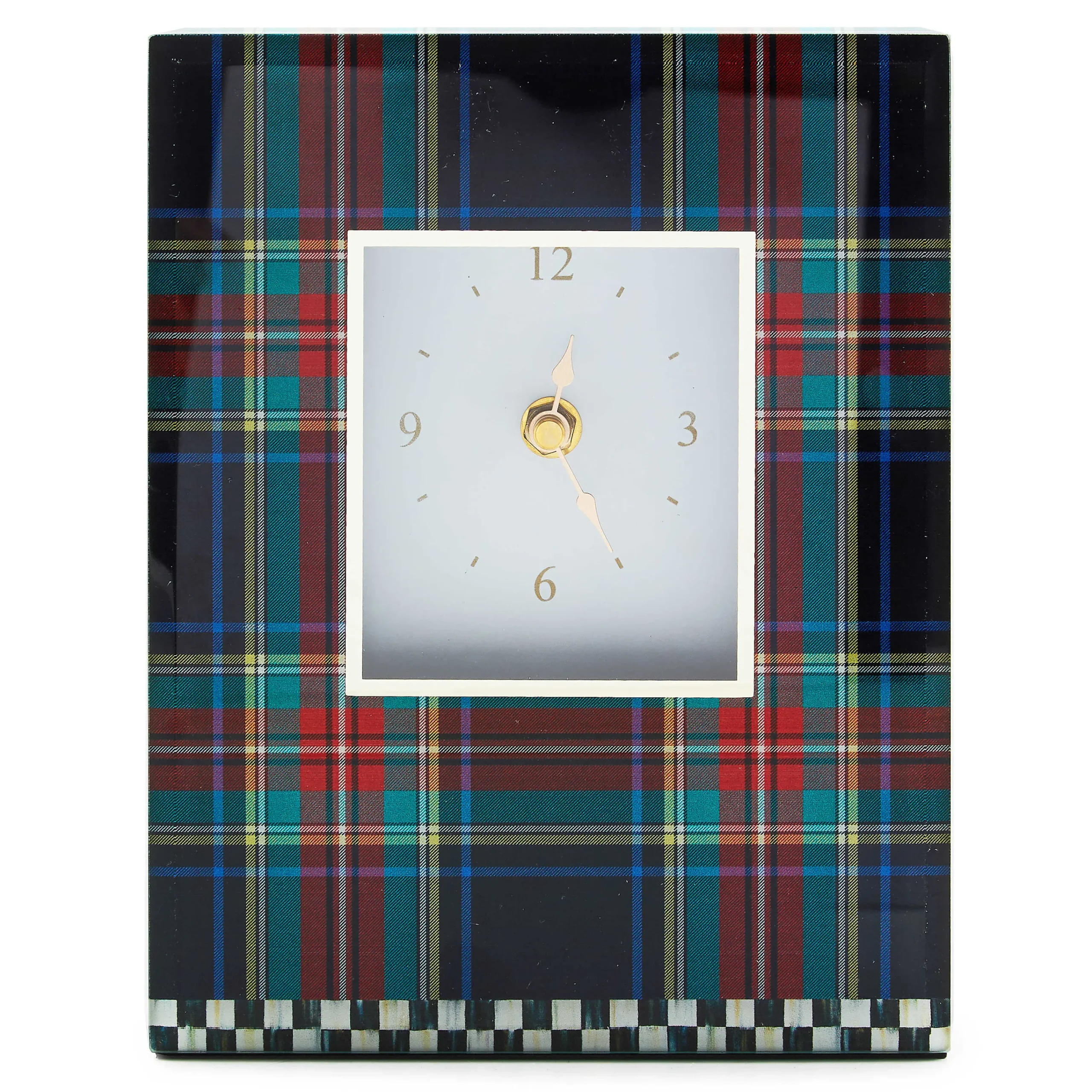 MacKenzie-Childs Room Accents<Tartan Black Carriage Clock