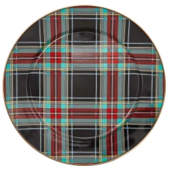 MacKenzie-Childs Dinnerware & Flatware<Tartan Black Charger