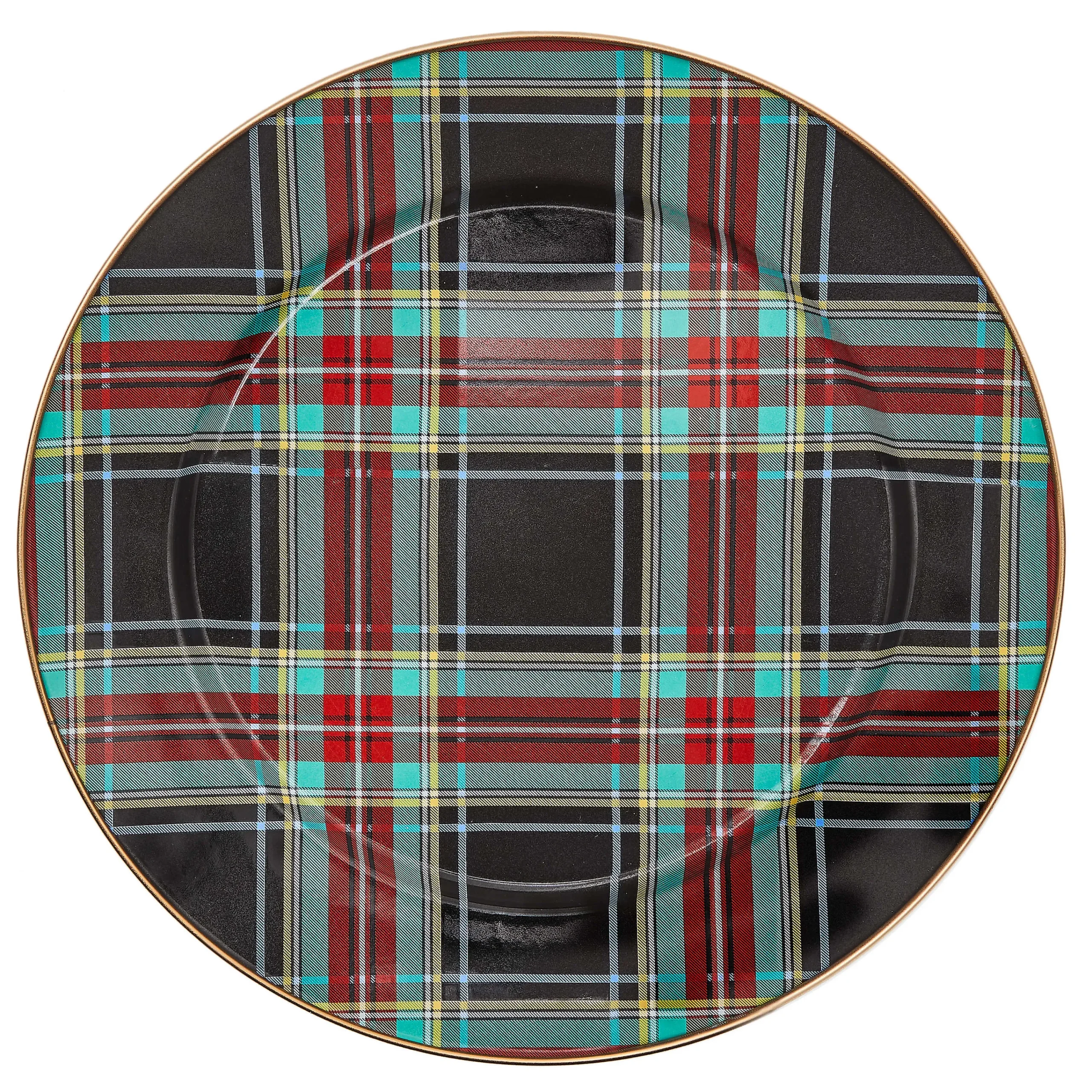 MacKenzie-Childs Dinnerware & Flatware<Tartan Black Charger