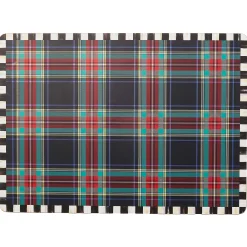 MacKenzie-Childs Kitchen & Dining Sets|Table Accessories<Tartan Black Cork Back Placemats, Set of 4