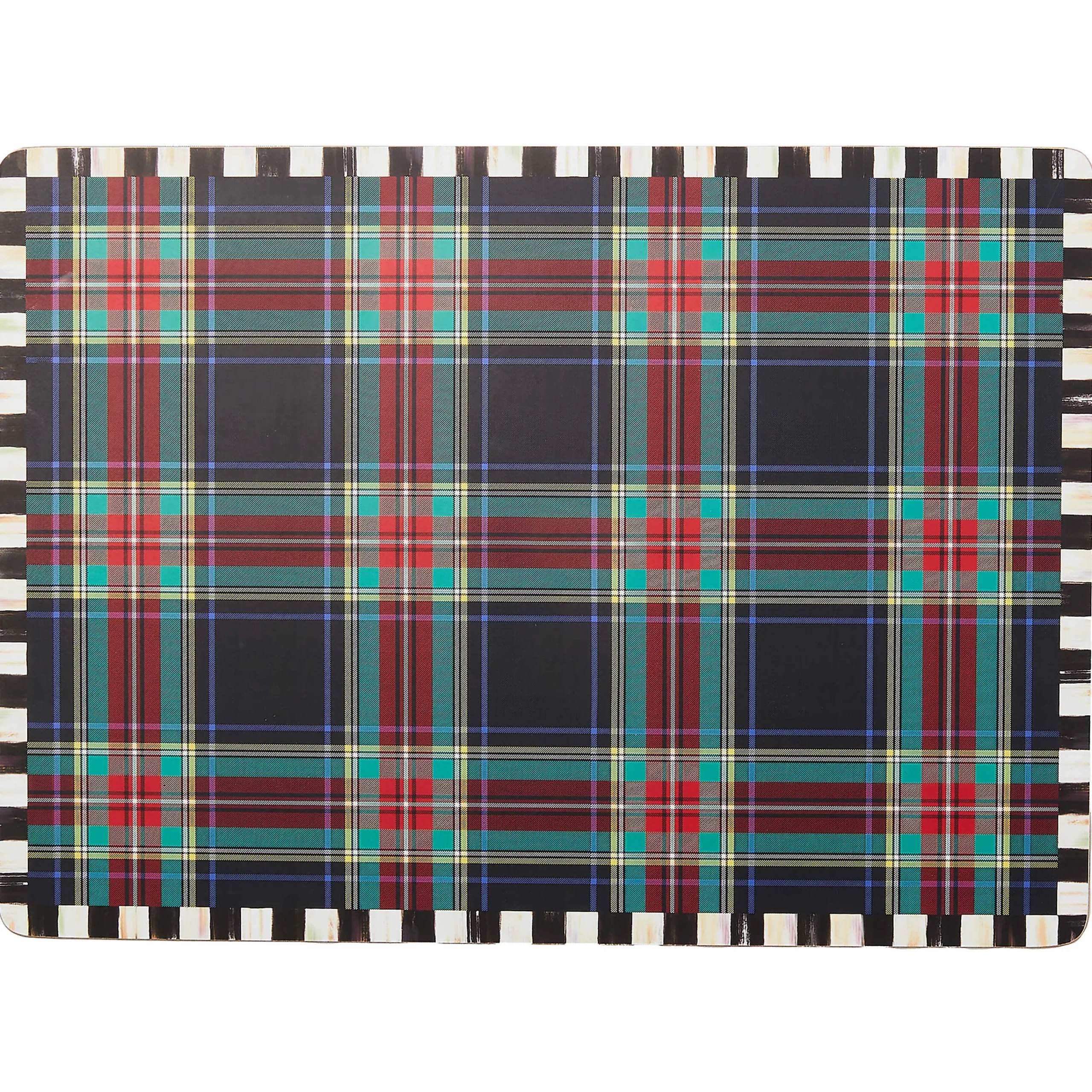 MacKenzie-Childs Kitchen & Dining Sets|Table Accessories<Tartan Black Cork Back Placemats, Set of 4