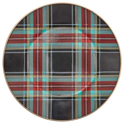 MacKenzie-Childs Dinnerware & Flatware<Tartan Black Dinner Plate