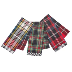 MacKenzie-Childs Holiday|Kitchen & Table Linens<Tartan Check Assorted Woven Dish Towels, Set of 3