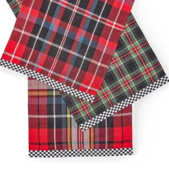 MacKenzie-Childs Holiday|Kitchen & Table Linens<Tartan Check Assorted Woven Dish Towels, Set of 3
