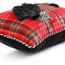 MacKenzie-Childs Holiday|Pillows, Throws, & Cushions<Tartan Scottie Lumbar Pillow