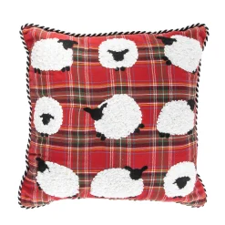 MacKenzie-Childs Holiday|Pillows, Throws, & Cushions<Tartan Sheep Throw Pillow