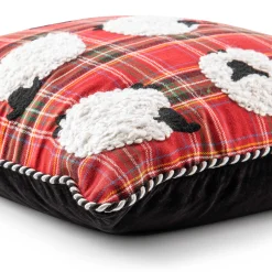 MacKenzie-Childs Holiday|Pillows, Throws, & Cushions<Tartan Sheep Throw Pillow