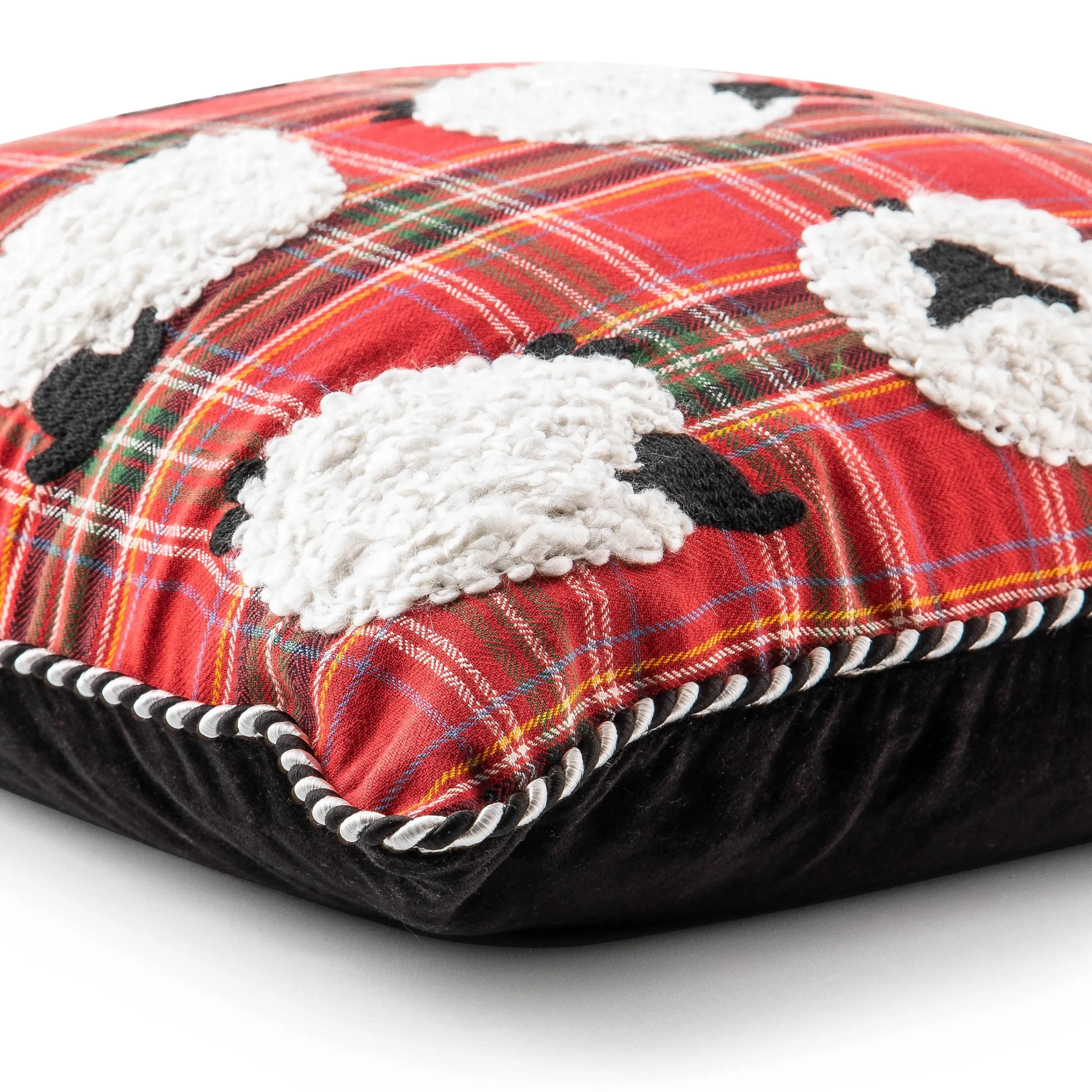 MacKenzie-Childs Holiday|Pillows, Throws, & Cushions<Tartan Sheep Throw Pillow