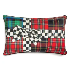 MacKenzie-Childs Holiday|Pillows, Throws, & Cushions<Tartastic Bow Lumbar Pillow