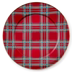MacKenzie-Childs Holiday|Serveware<Tartastic Enamel Serving Platter - Red