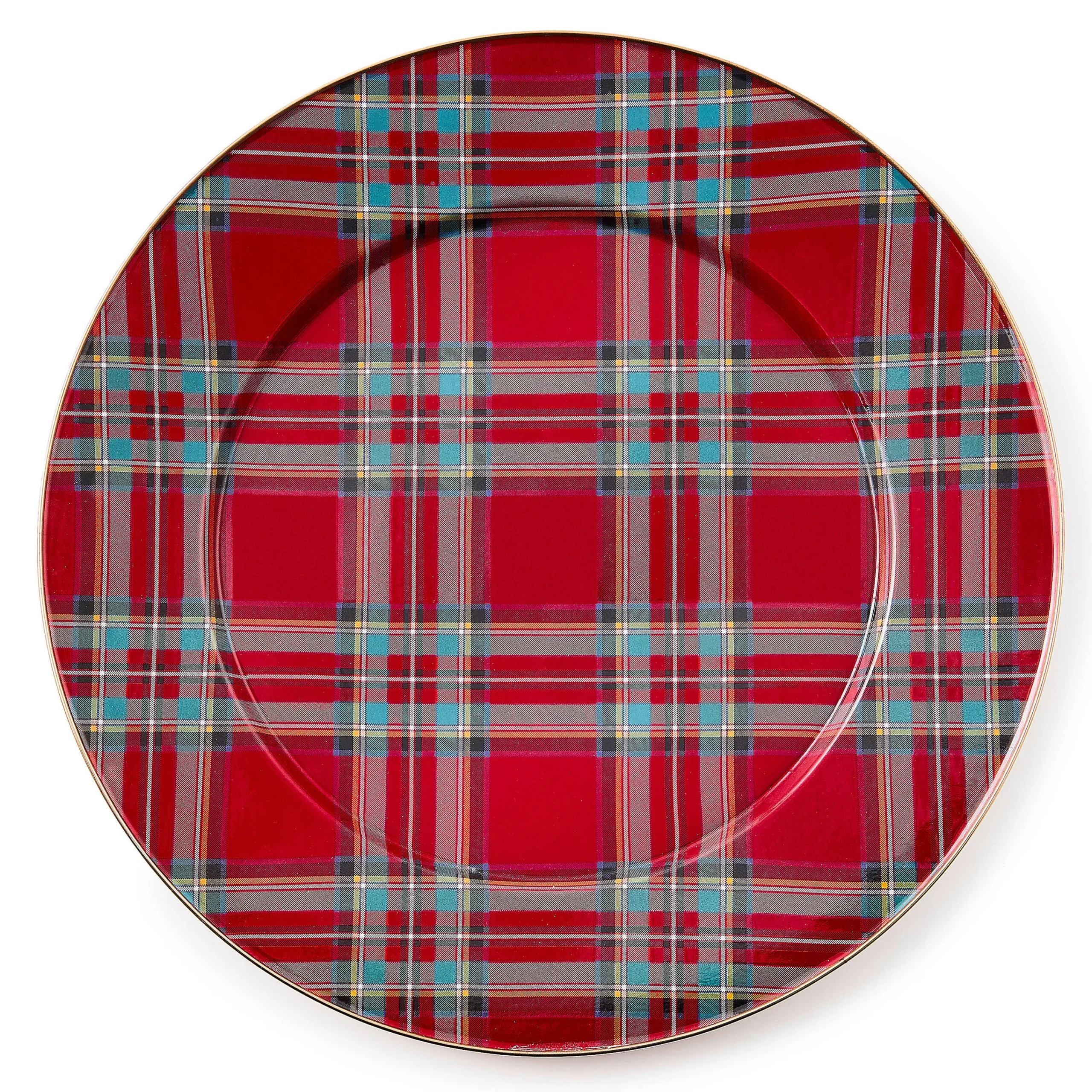 MacKenzie-Childs Holiday|Serveware<Tartastic Enamel Serving Platter - Red