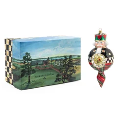 MacKenzie-Childs Holiday<Tartastic Nutcracker Glass Ornament