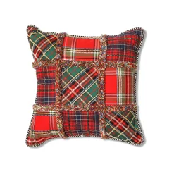 MacKenzie-Childs Holiday|Pillows, Throws, & Cushions<Tartastic Patch Throw Pillow